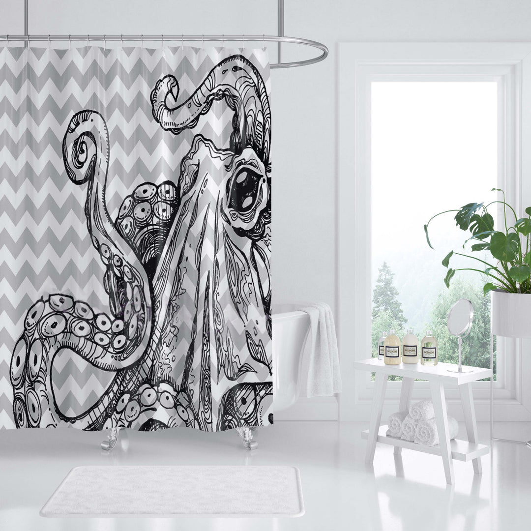 Ocean-Themed Art Shower Curtain Stornfield