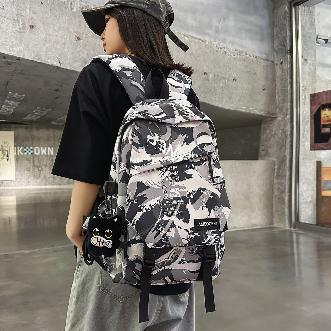 Graffiti Print Casual Backpack Stornfield