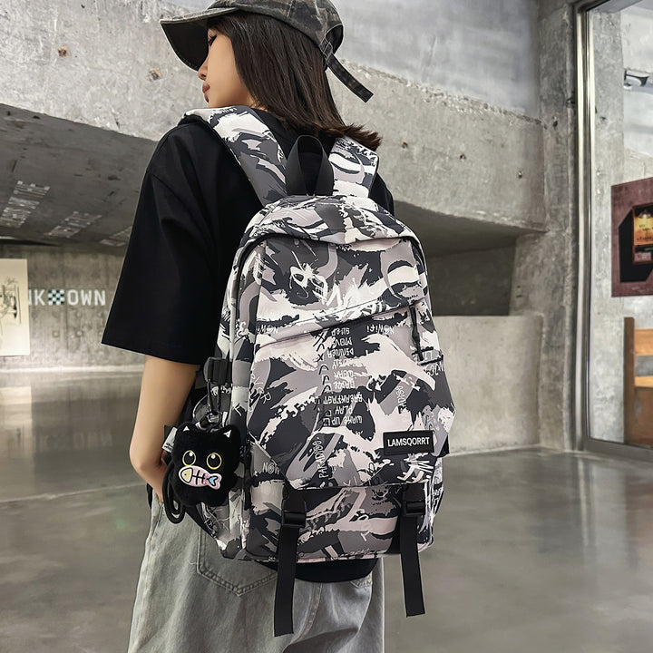 Graffiti Print Casual Backpack Stornfield