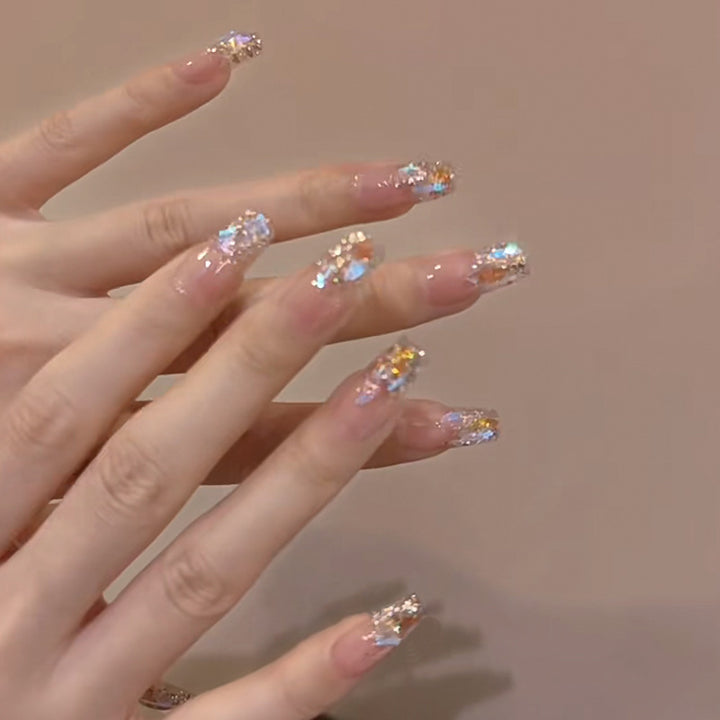 Glamorous nail art with holographic accents Stornfield