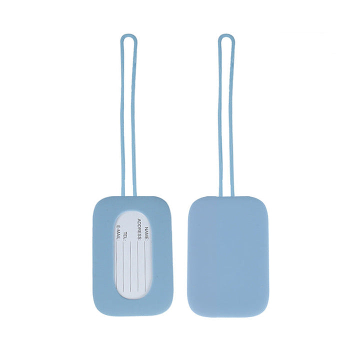 silicone luggage tag with ID window and elastic strap Stornfield