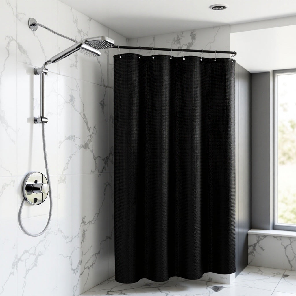 Textured Waterproof Shower Curtain Stornfield
