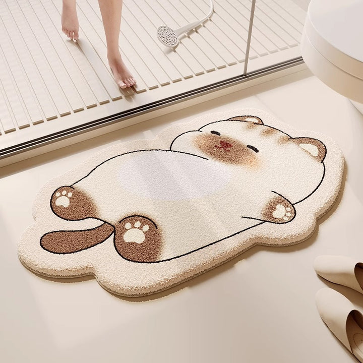 Cute Croissant-Shaped Bath Mat