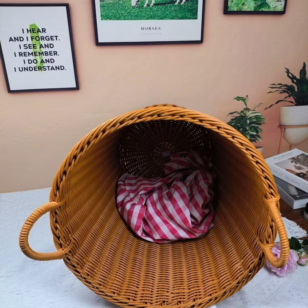Unisex Robust Storage Basket made of woven rattan Stornfield