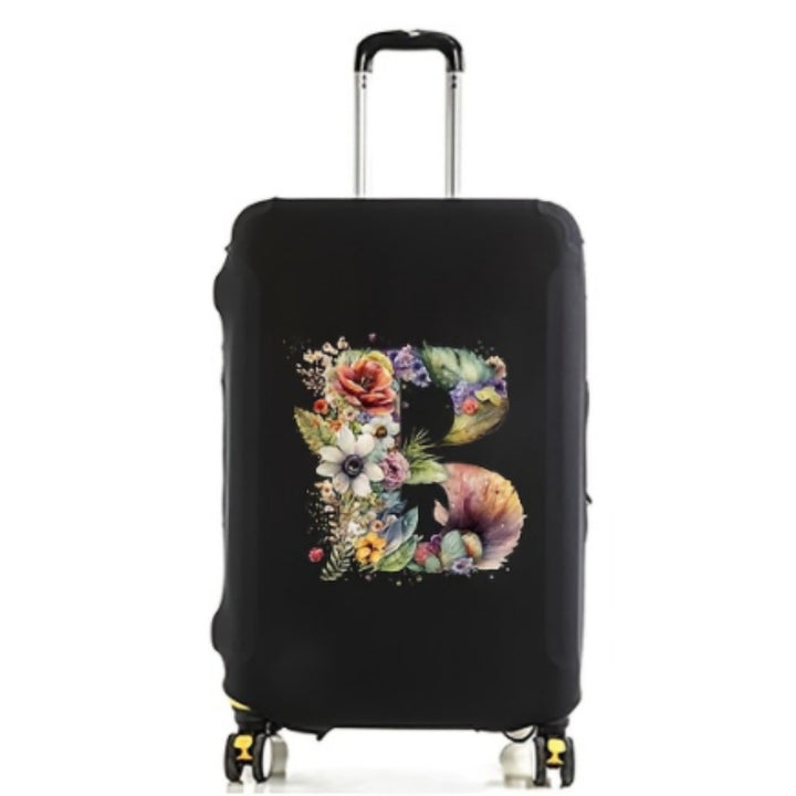 Women's Hard Shell Suitcase with Floral Initial Design Stornfield