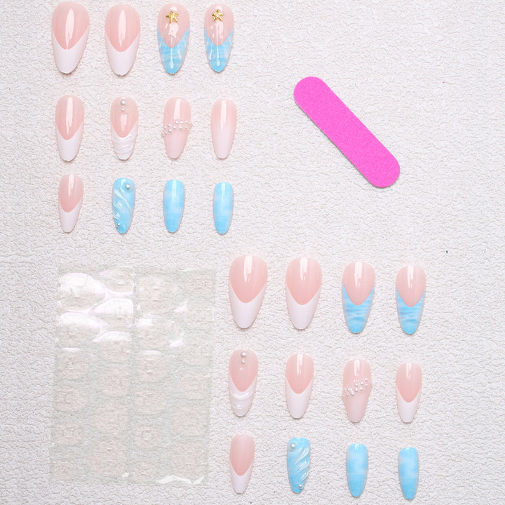 Creative artificial nails with maritime motifs Stornfield