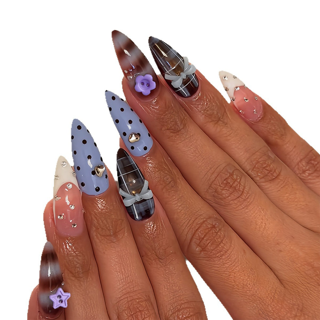 Artificial nails with creative 3D design and playful accents Stornfield