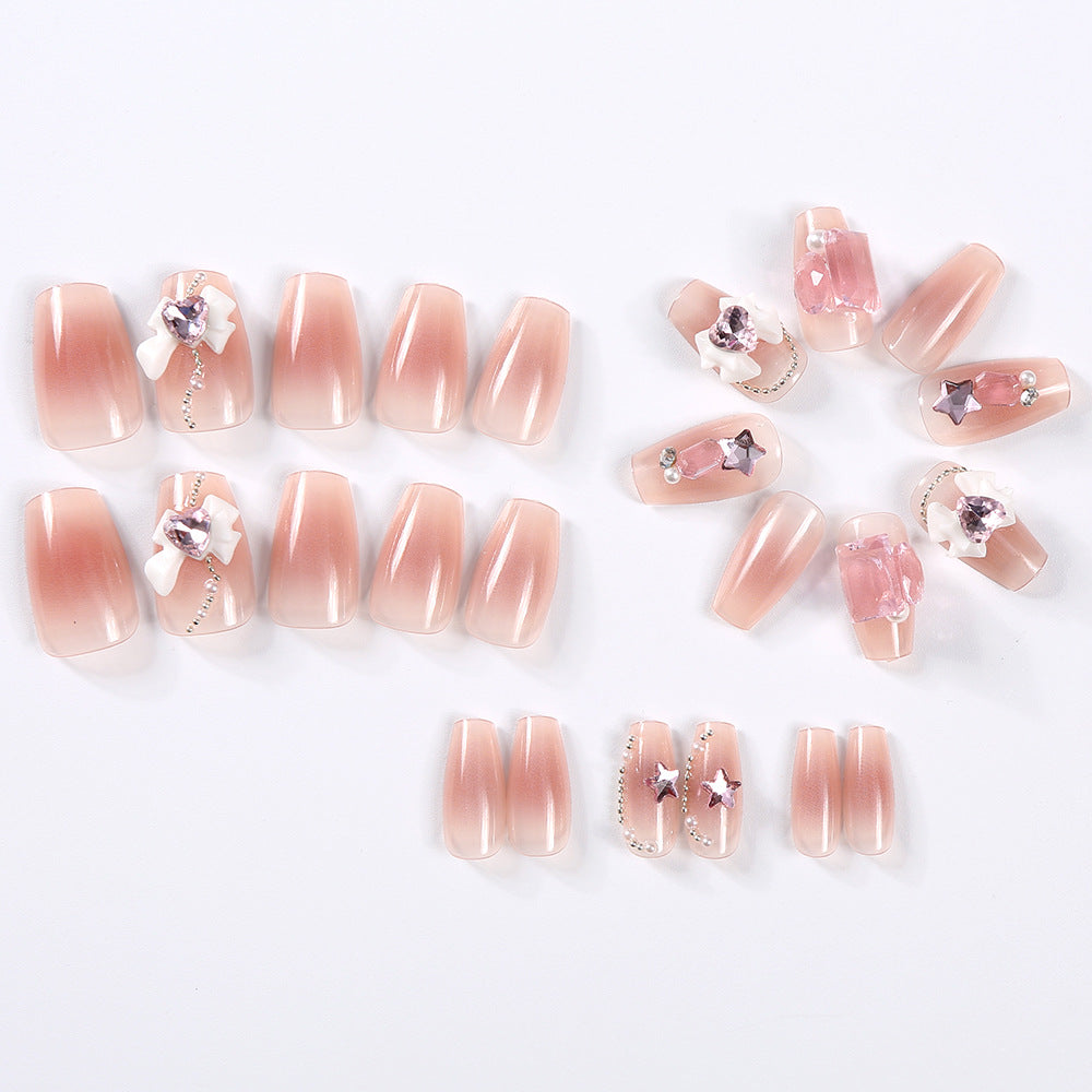 Artistic 3D Floral Press-On Nail Set Stornfield