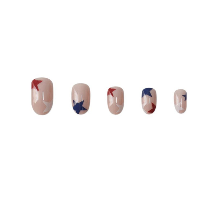 Artistic Star-Pattern Press-On Nails Stornfield