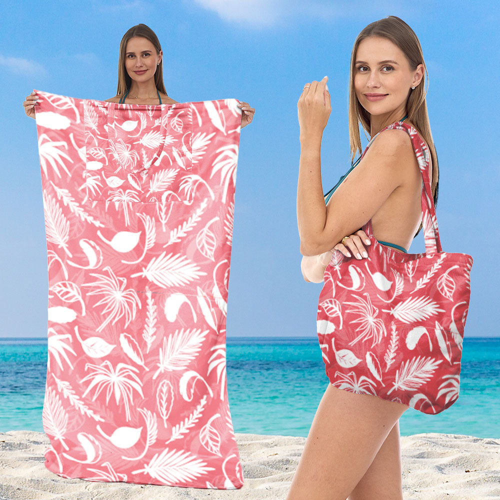 Beach towel with integrated tote bag design Stornfield