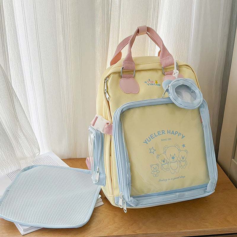 Versatile Multi-Functional Backpack with Decorative Patches Stornfield