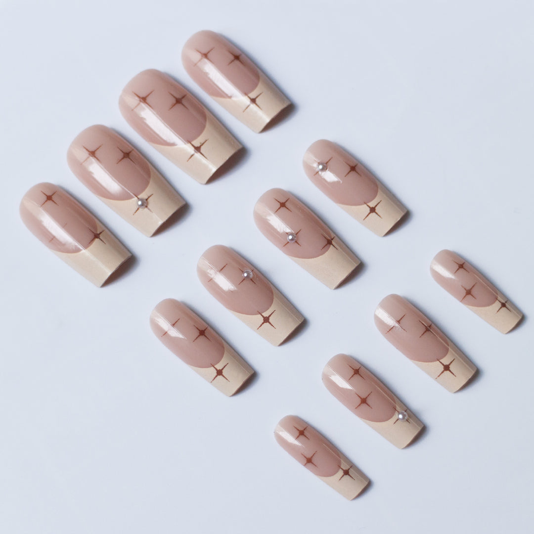 Elegant Long Acrylic Nail Art