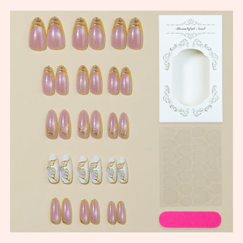 Artificial nail collection with stylish gold accents Stornfield