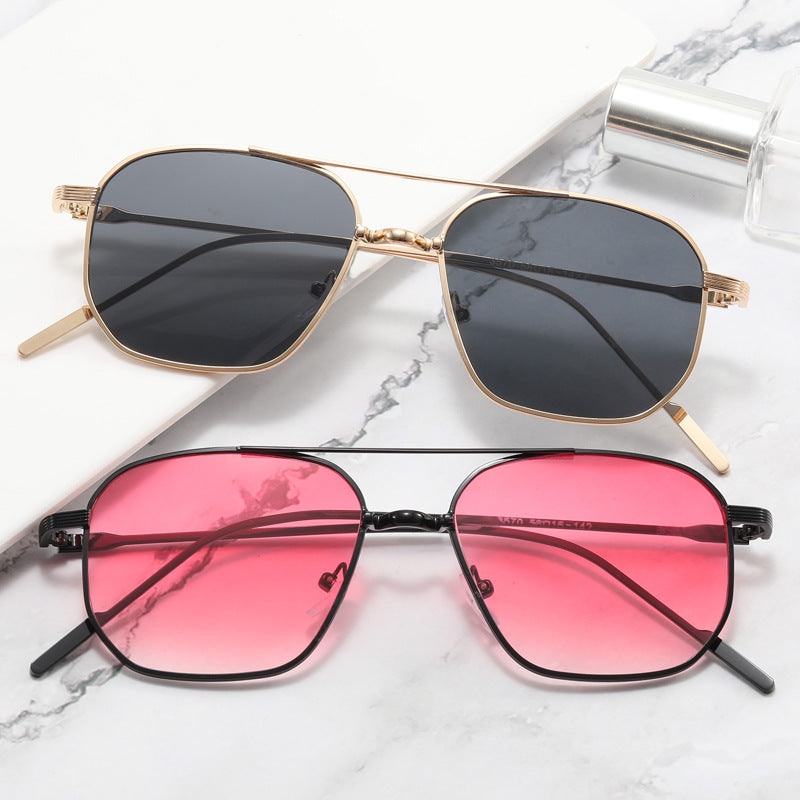 Women's fashionable geometric glasses with elegant metal frame Stornfield