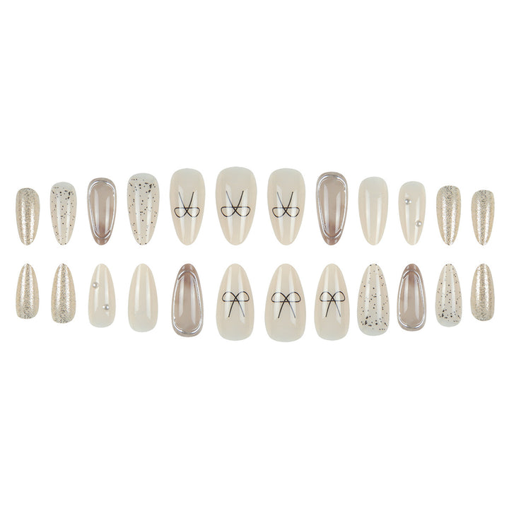 Premium Stiletto Press-On Nails with Glitter and Rhinestone Accents Stornfield