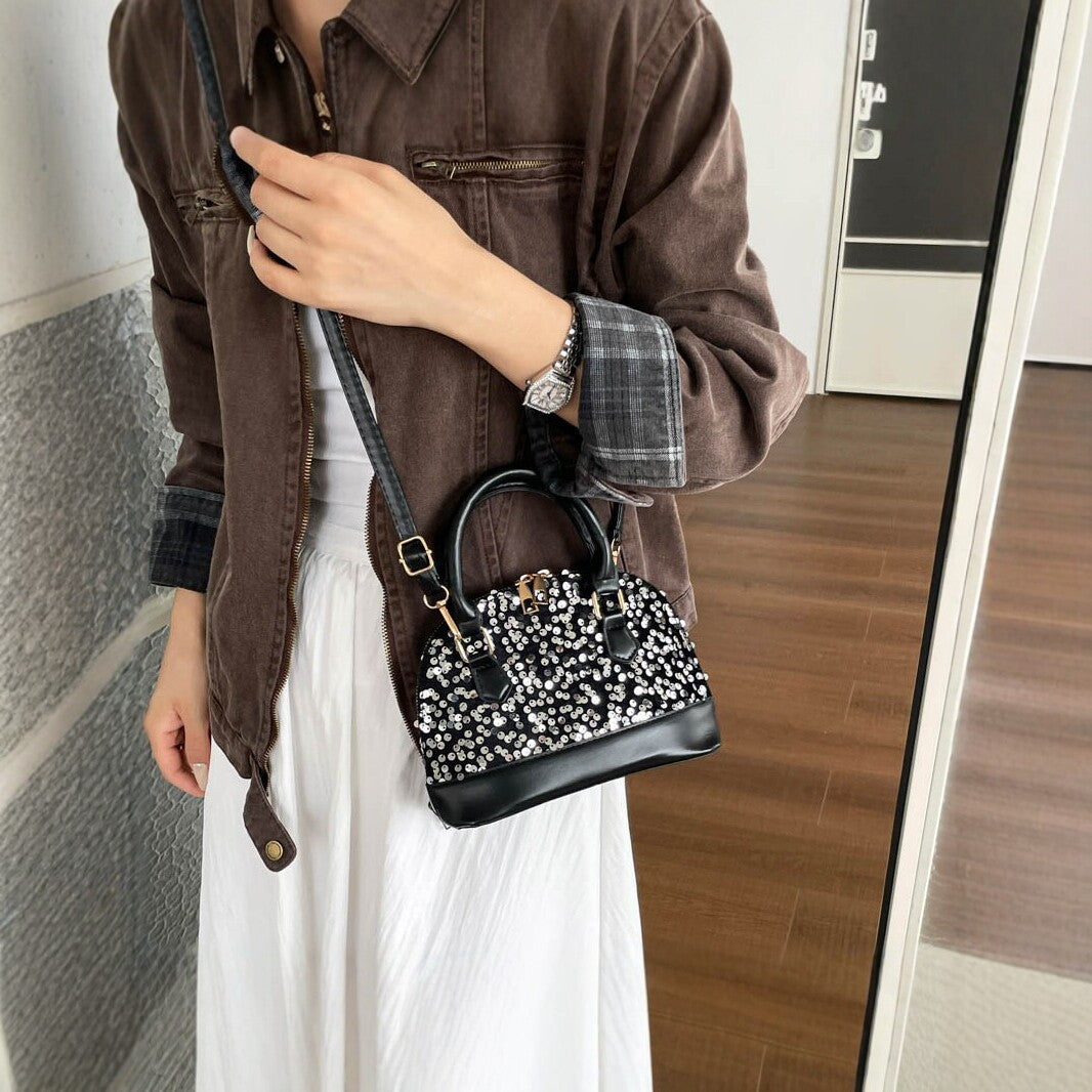 Sequin-Embellished Handbag