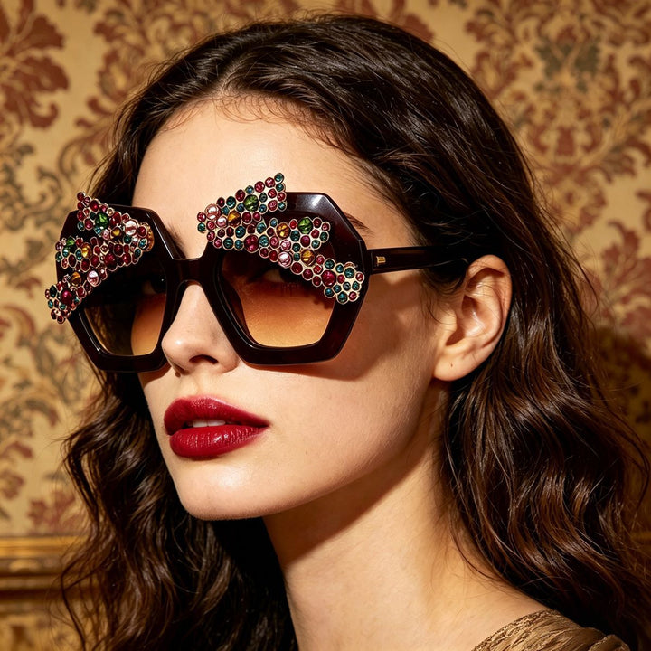 Women’s statement sunglasses with sparkling crystal frame Stornfield
