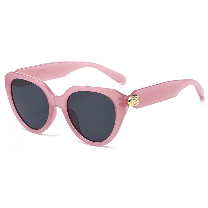 Ladies Cat-Eye Sunglasses with Golden Accents and Protective UV Filter Stornfield