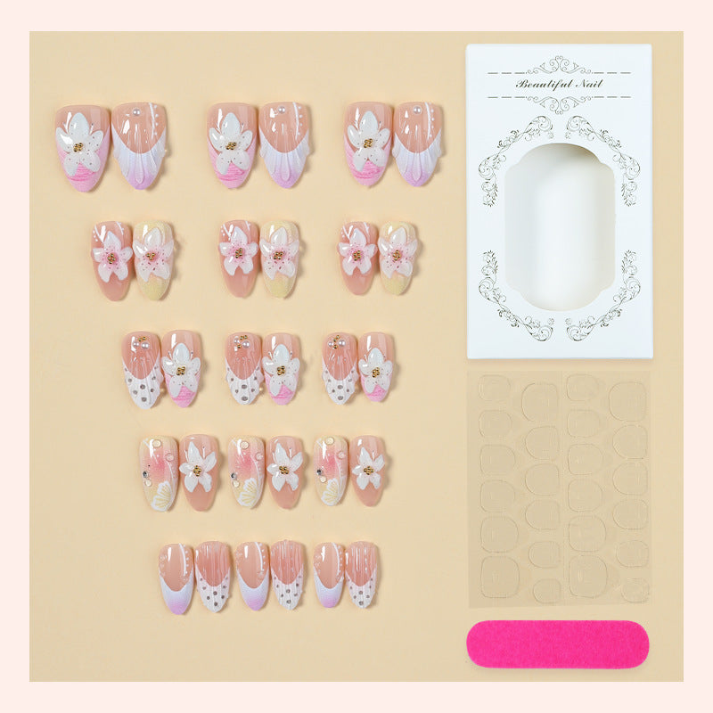 Decorative Floral Press-On Nails Art Set Stornfield