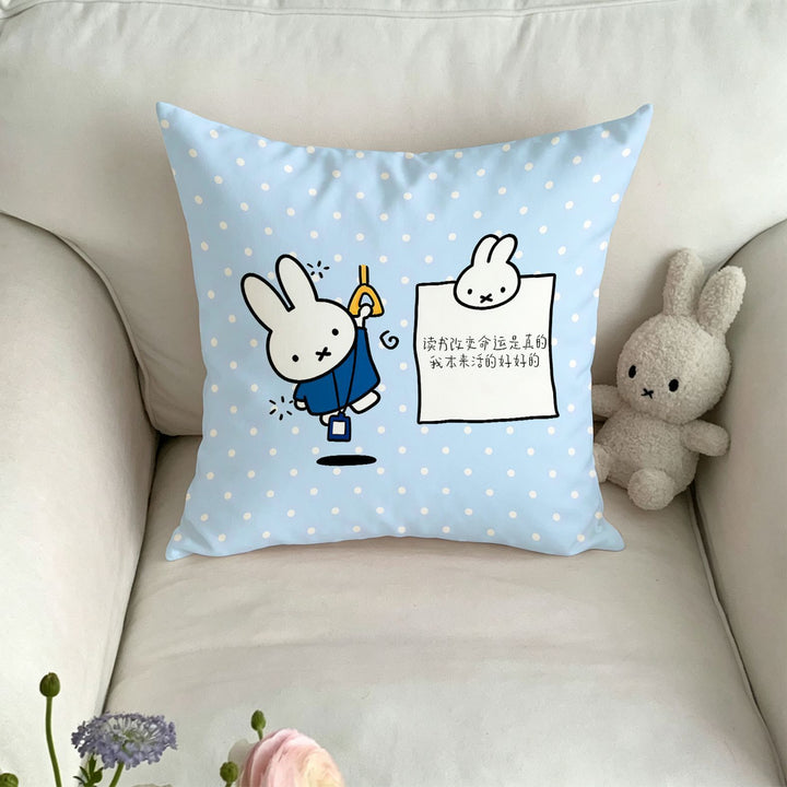 Whimsical Bunny-Themed Decorative Pillow