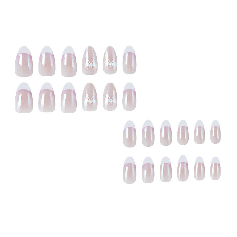 Elegant Floral French Tip Nail Enhancements Stornfield