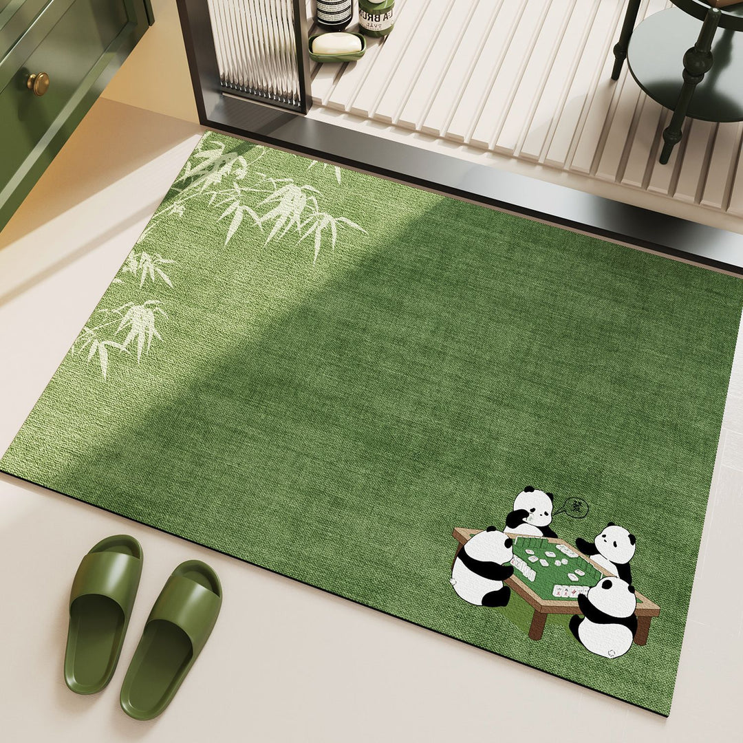 Panda-Themed Decorative Floor Mat
