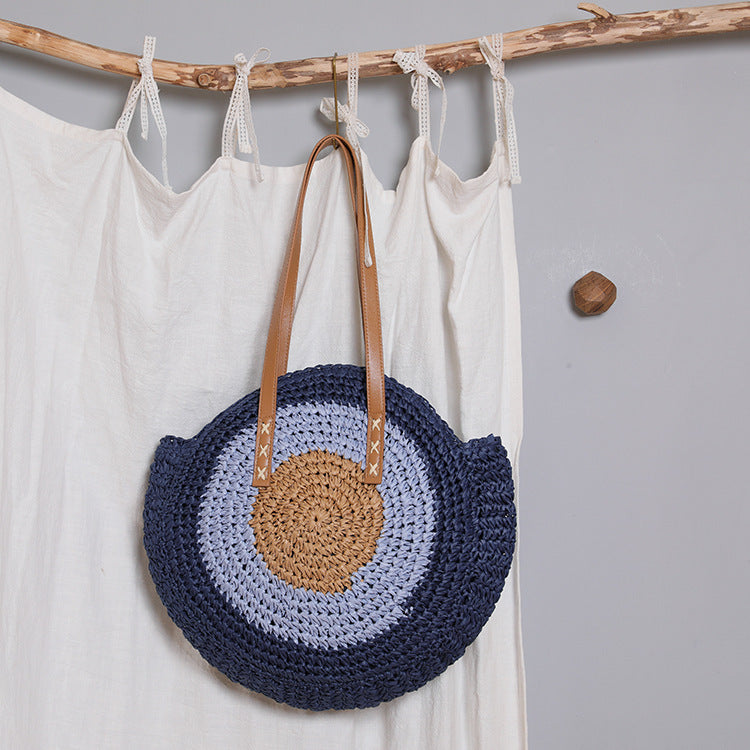 Round Basket Bag with Modern Design Stornfield