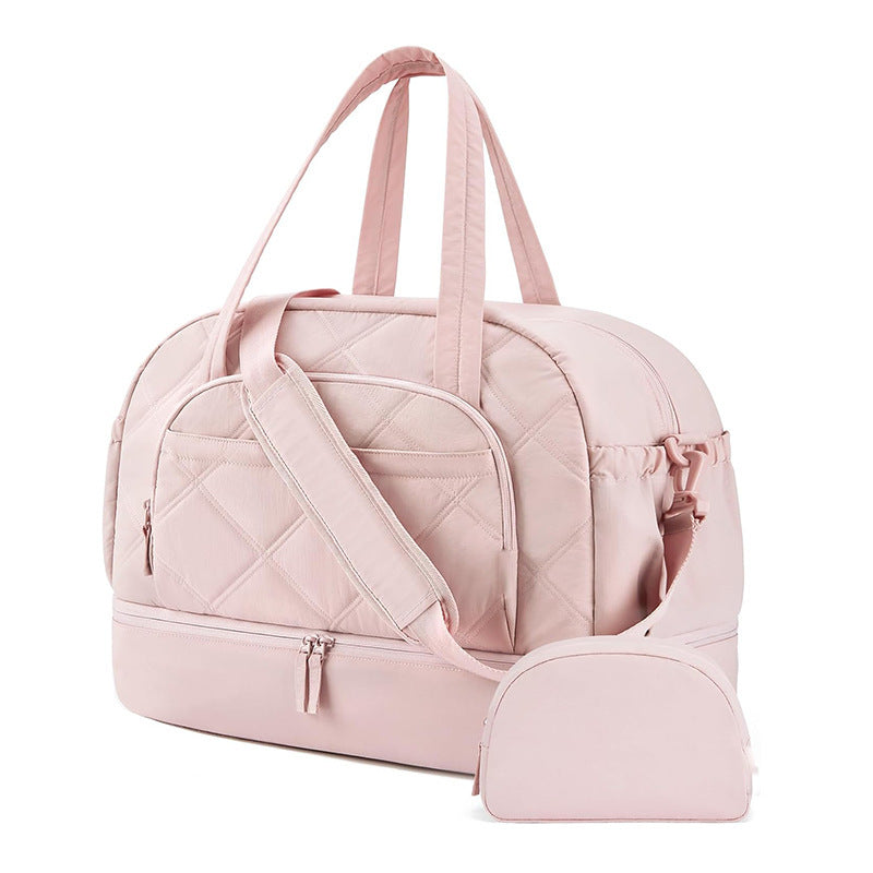 Multifunctional Quilted Travel Bag with Removable Cosmetic Pouch Stornfield