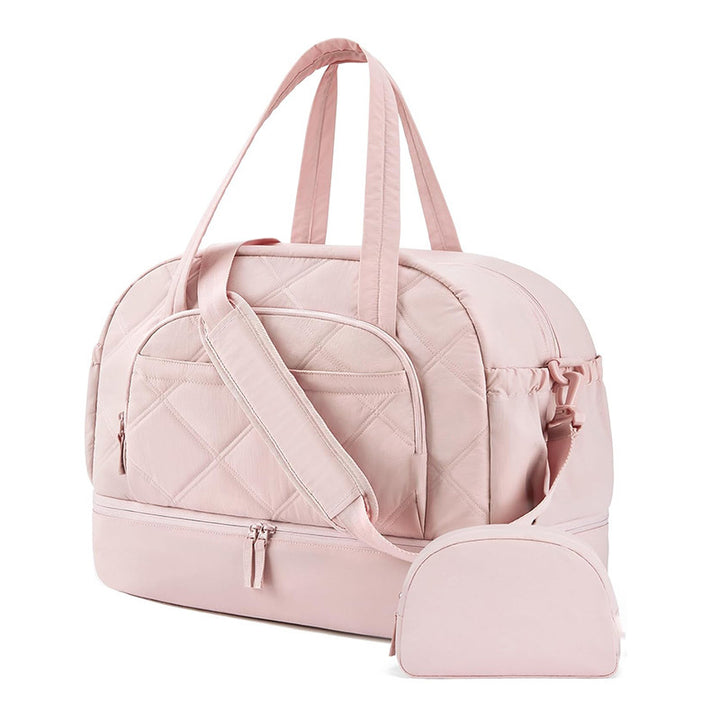 Multifunctional Quilted Travel Bag with Removable Cosmetic Pouch Stornfield