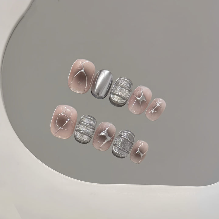 Elegant Abstract Press-On Nail Art Set Stornfield