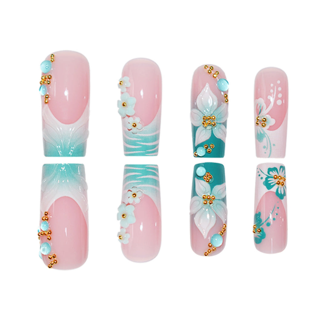 Decorative Floral Pattern Press-On Nails Stornfield