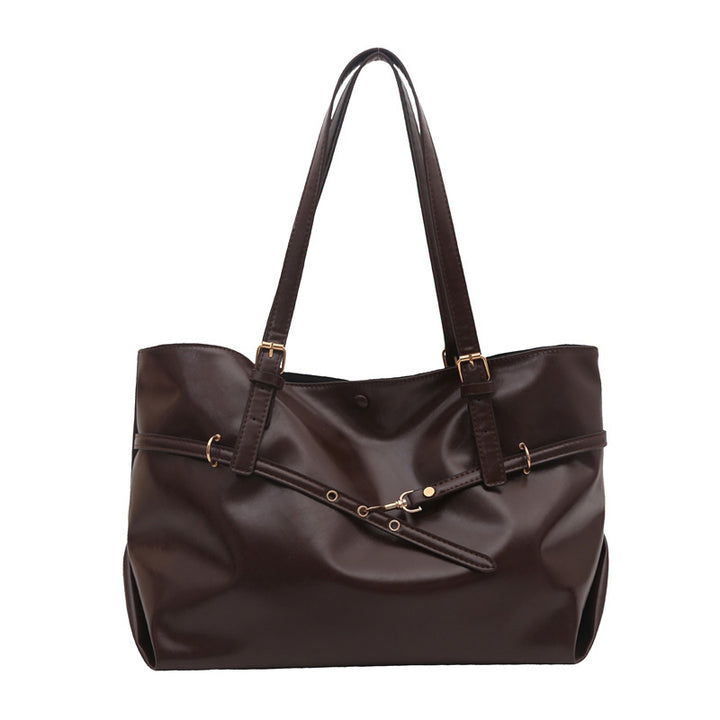 Sleek Structured Vegan Leather Tote