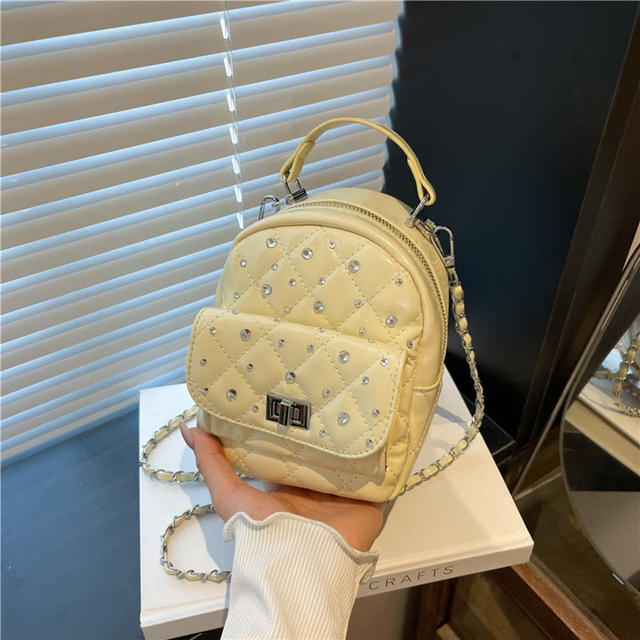 Quilted Mini Backpack with Rhinestone Accents Stornfield