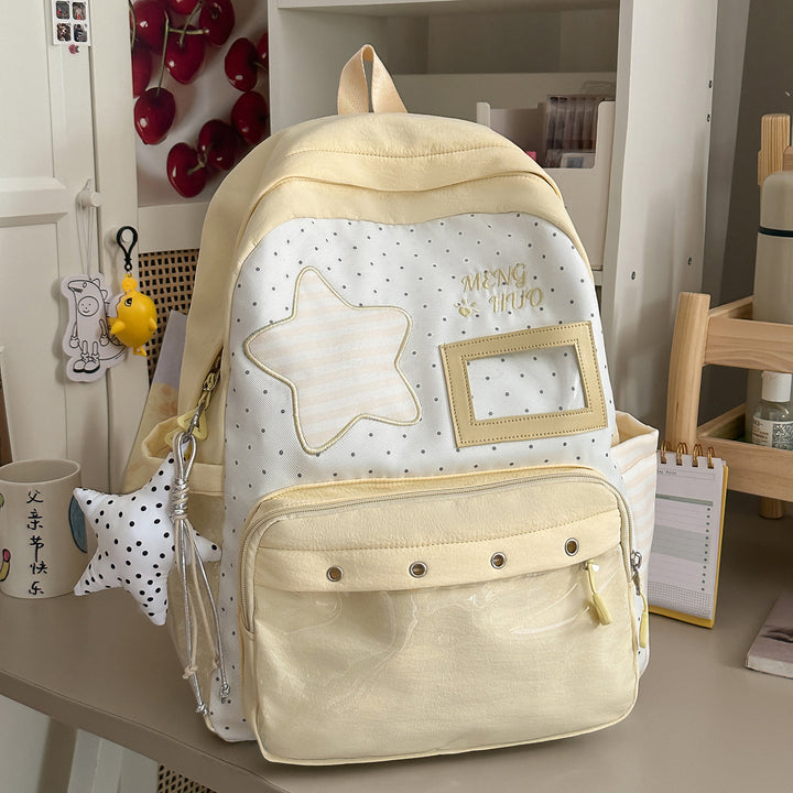 Trendy Star-Embellished Backpack Stornfield