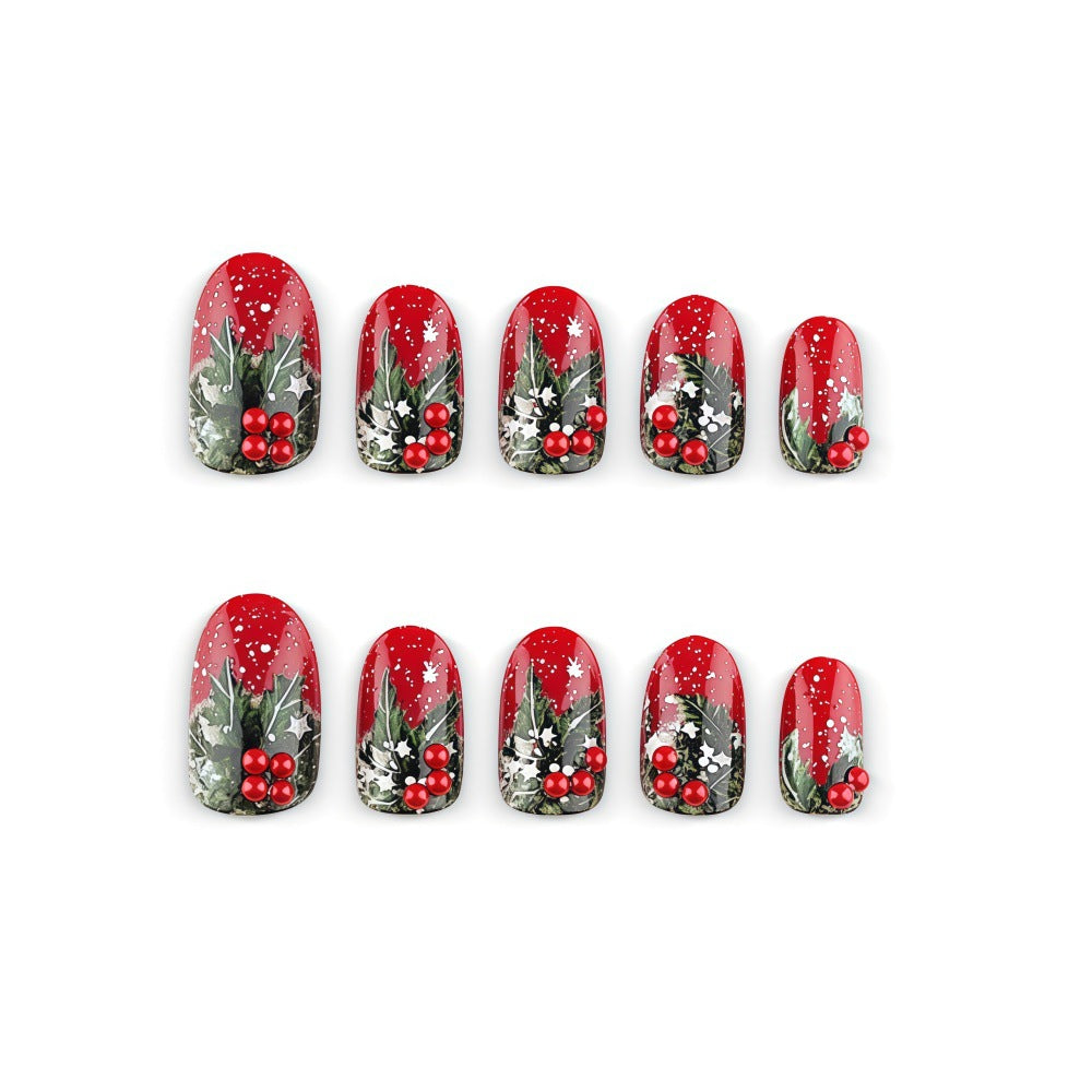 Artificial nails with festive Christmas design Stornfield
