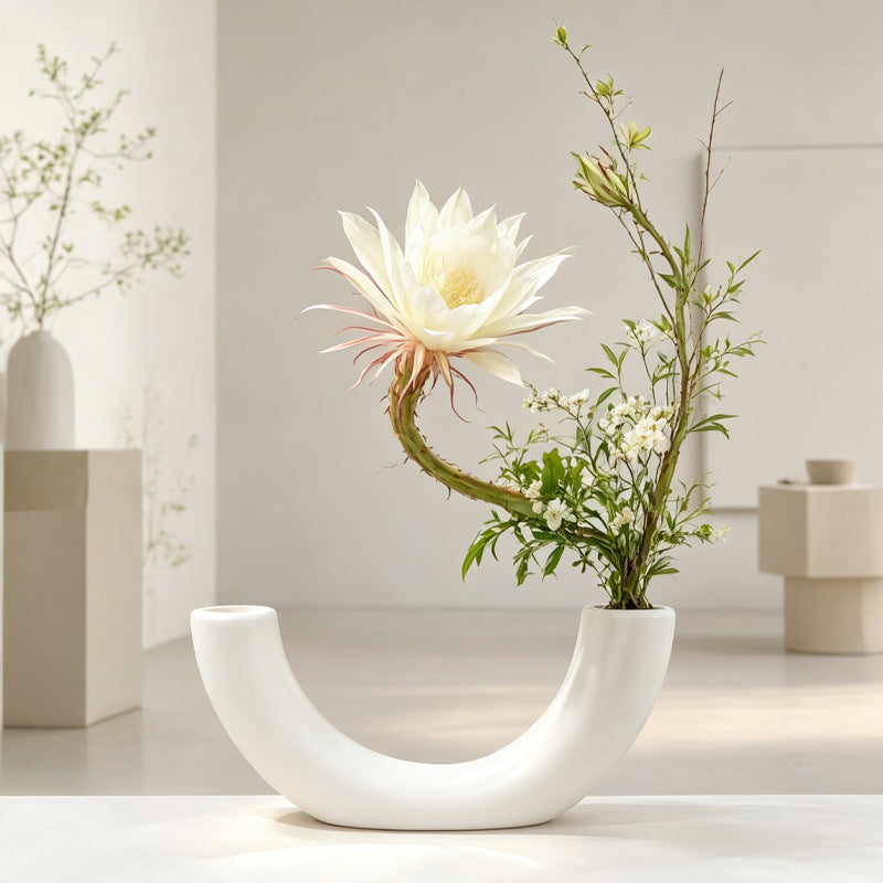 Contemporary Curved Dual-Vase Stornfeild