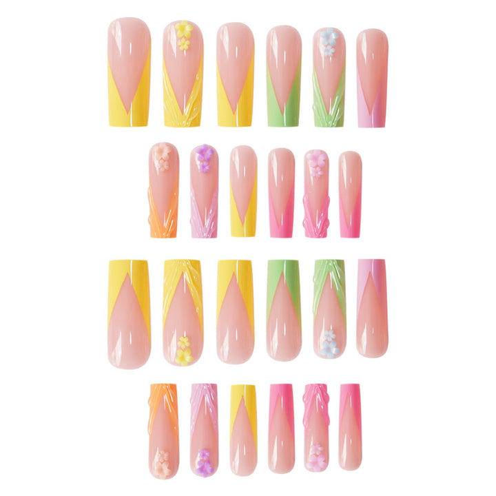 Floral Accent Long Nail Extensions Stornfield