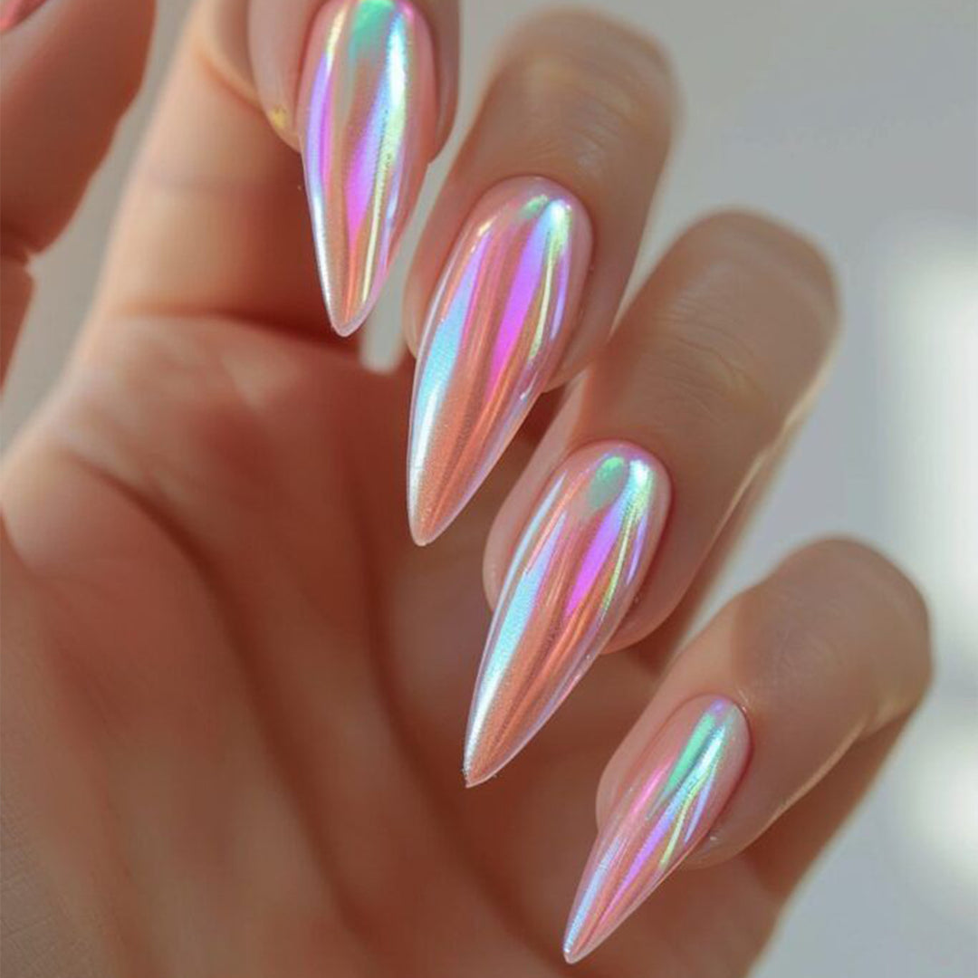 Metallic Stiletto Nail Extensions Stornfield