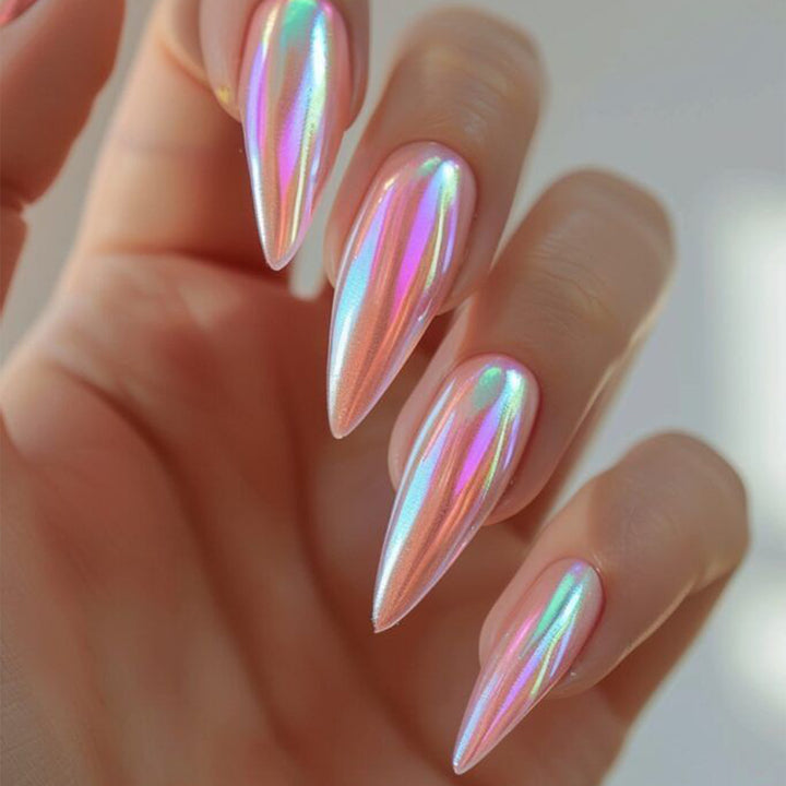 Metallic Stiletto Nail Extensions Stornfield