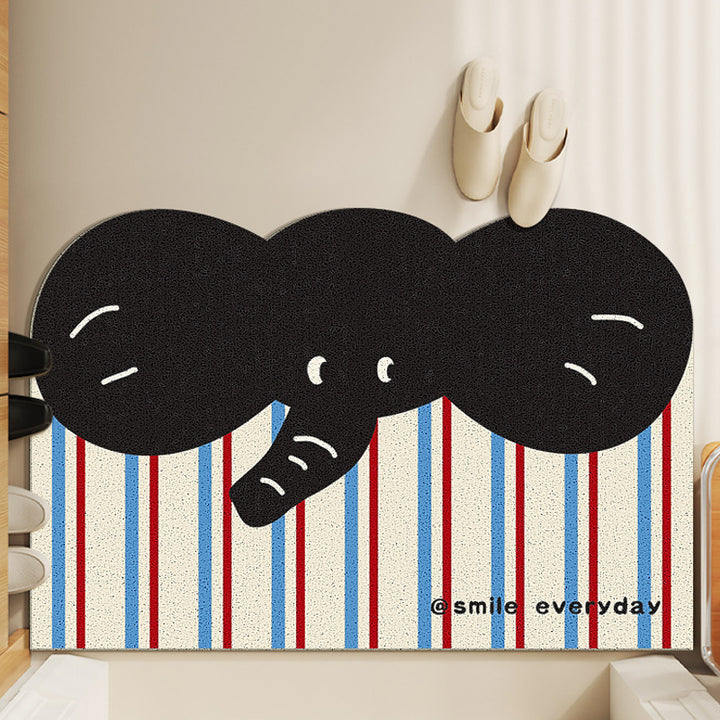 Playful Cat-Themed Welcome Mat