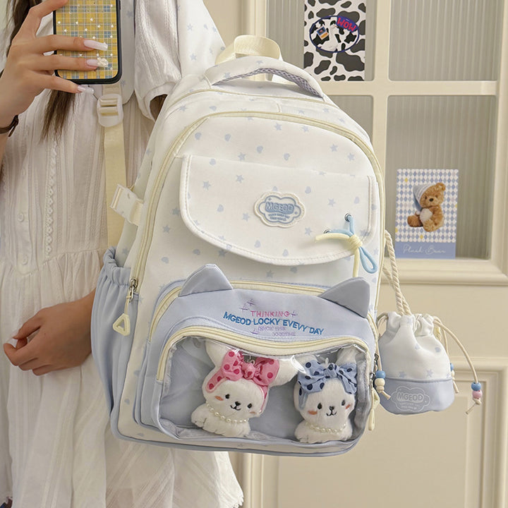 Playful Cat-Ear Design Backpack Stornfield