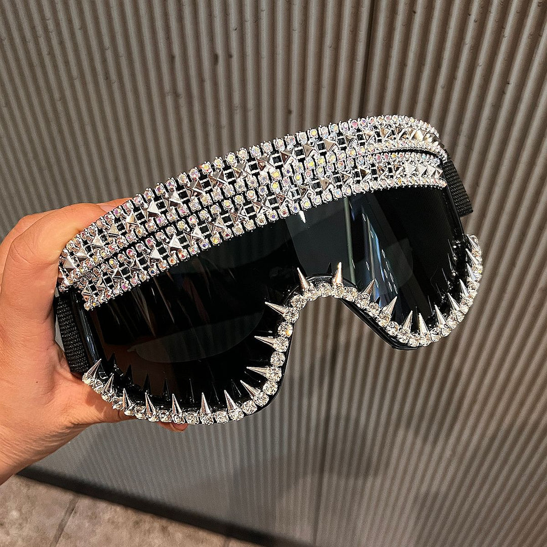 Ladies Ski Goggles with Extravagant Rhinestone Design Stornfield