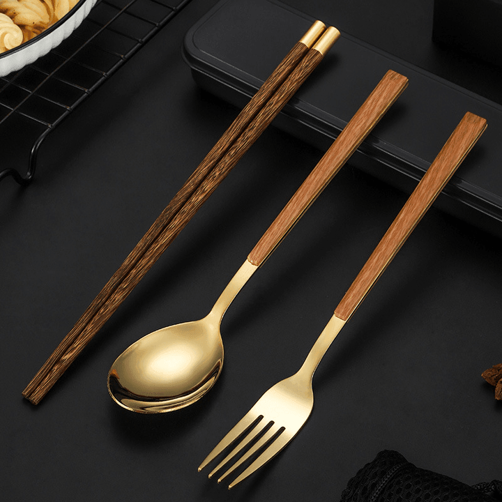 Stainless Steel Utensil Sets With Wooden Handle | Stornfield