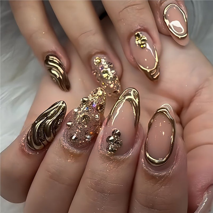 Glamorous 3D Decorative Press-On Nails Stornfield