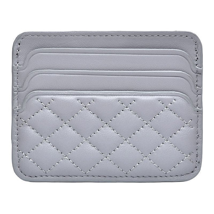 Quilted Leather Card Holder
