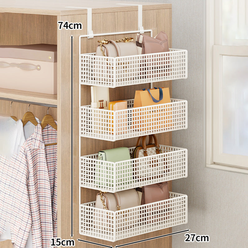 Overdoor Mesh Storage Organizer with Hooks