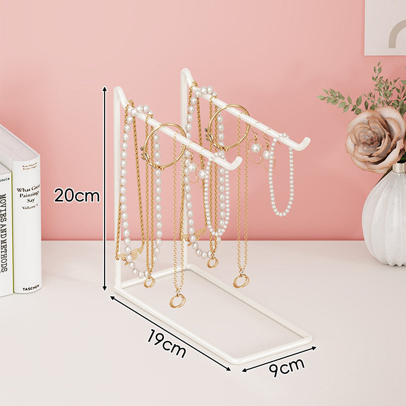 Metal T-Bar Jewelry Display Stand Pair