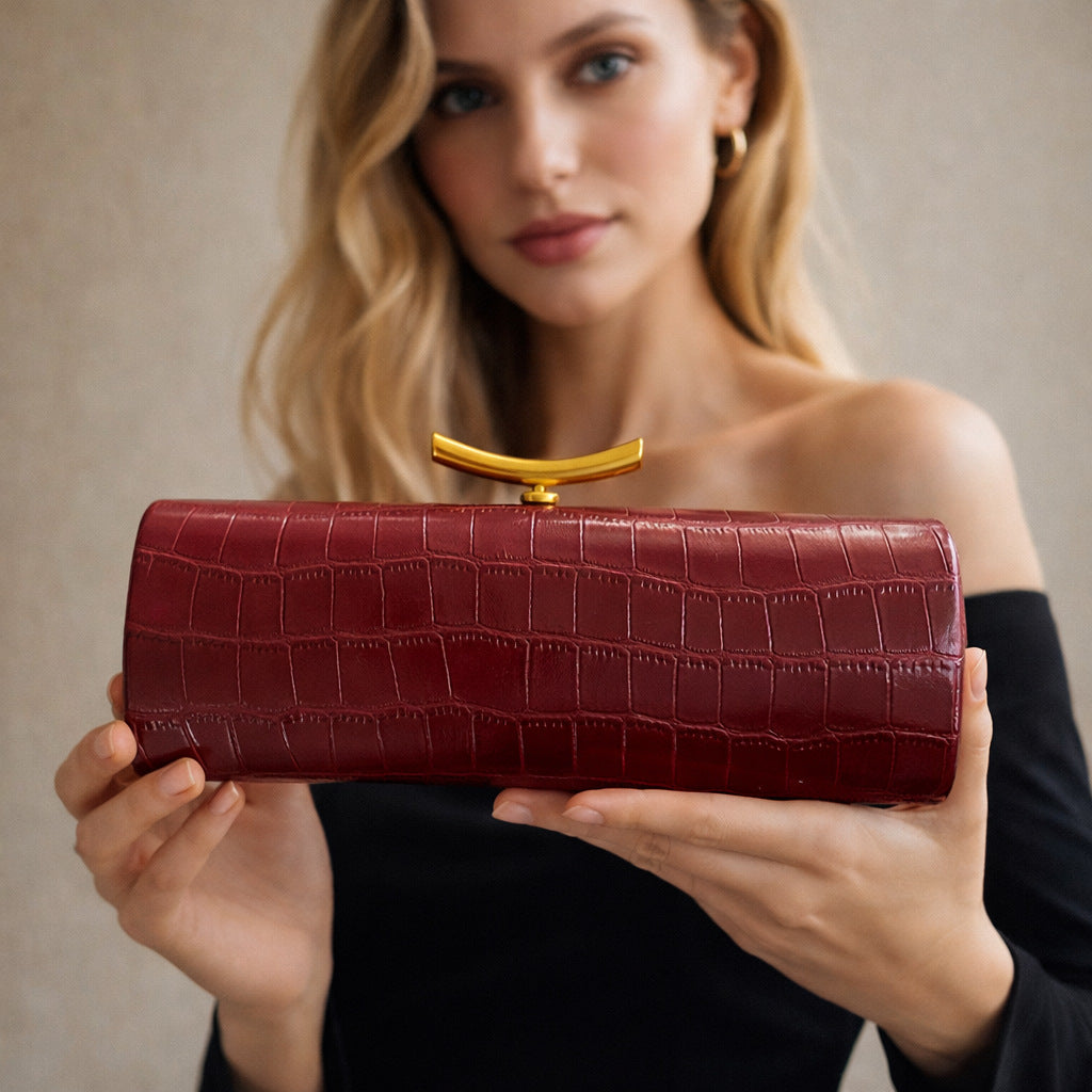 Crocodile Patterned Clutch