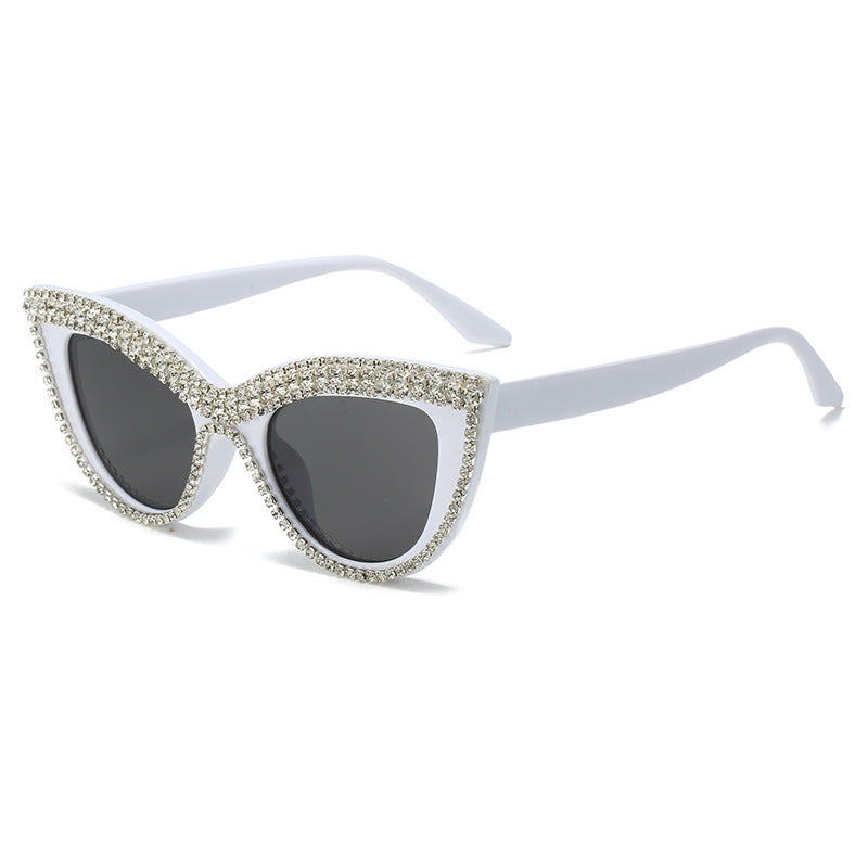 Glamorous Rhinestone-Embellished Shield Sunglasses Stornfield