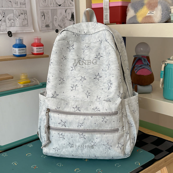 Star-Patterned School Backpack Stornfield